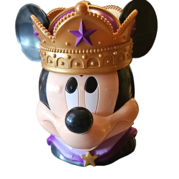 Disney Mickey Mouse Flip Top King Crown Cup Disney On Ice Mug - Picture 1 of 5
